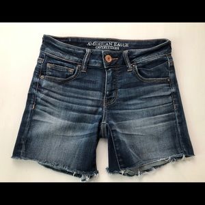 American Eagle Denim Midi Shorts Size 4